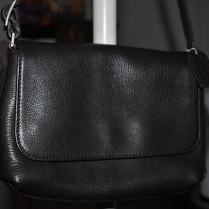 Coach Dark Brown Leather Shoulder Bag